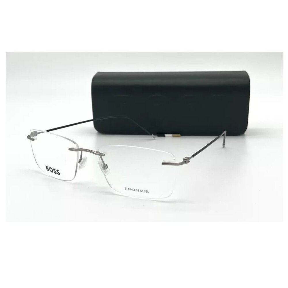 HUGO BOSS 1421 06LB Ruthenium Black / Demo Lens 57mm Eyeglasses